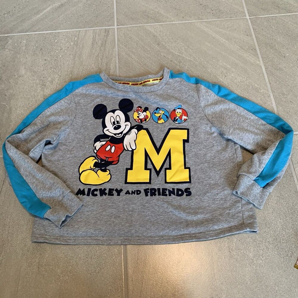 Authentic Disney Kids Mickey Mouse Sweater Sweatshirt Size L
